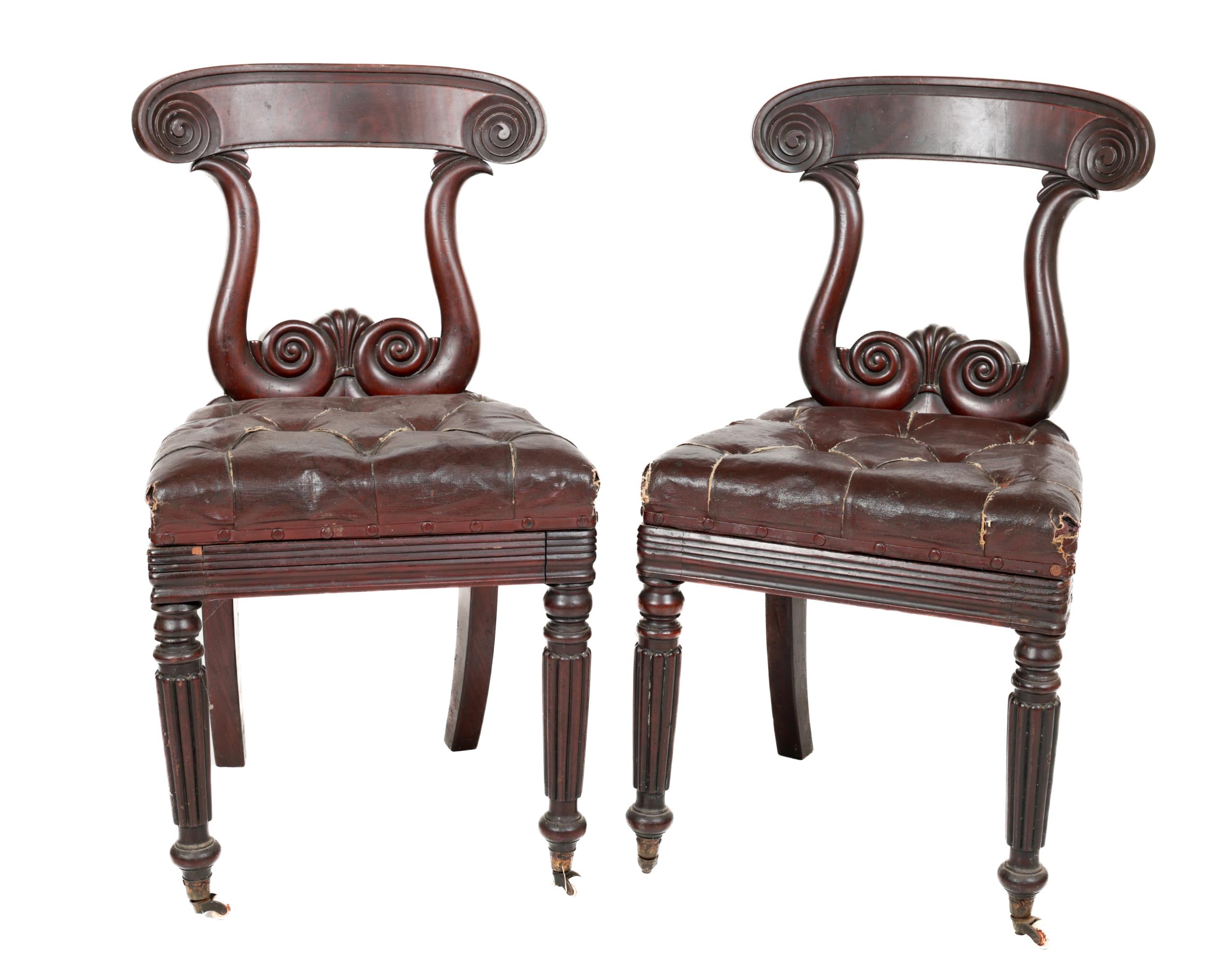 A set of 9 fine quality William IV Provincial Irish Dining Chairs, attributed to Graham, Clonmel,