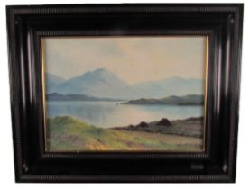 Douglas Alexander, RHA (1871-1945) "On Killary Bay, Connemara," watercolour, extensive coastal scene