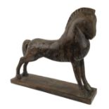 An unusual carved late 19th Century hardwood Model  of a Horse, after the antique. (1) Provenance: