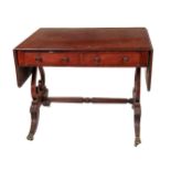 A fine quality 19th Century mahogany drop-leaf Sofa Table, in the manner of Duncan Phyffe (1770-