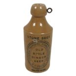 Pub Memorabilia:  A Stoneware Beer Bottle, for 'Old Style Ginger Beer - M.P. O'Brien, Galtee