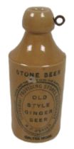 Pub Memorabilia:  A Stoneware Beer Bottle, for 'Old Style Ginger Beer - M.P. O'Brien, Galtee