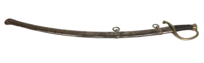 Militaria: An early 19th Century French Cavalry's Troopers Sabre, inscribed on top of blade '