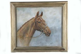 WITHDRAWN. M. McCoy, (XX-XXI) Irish "Study of Bay Horses Heads," O.O.C.