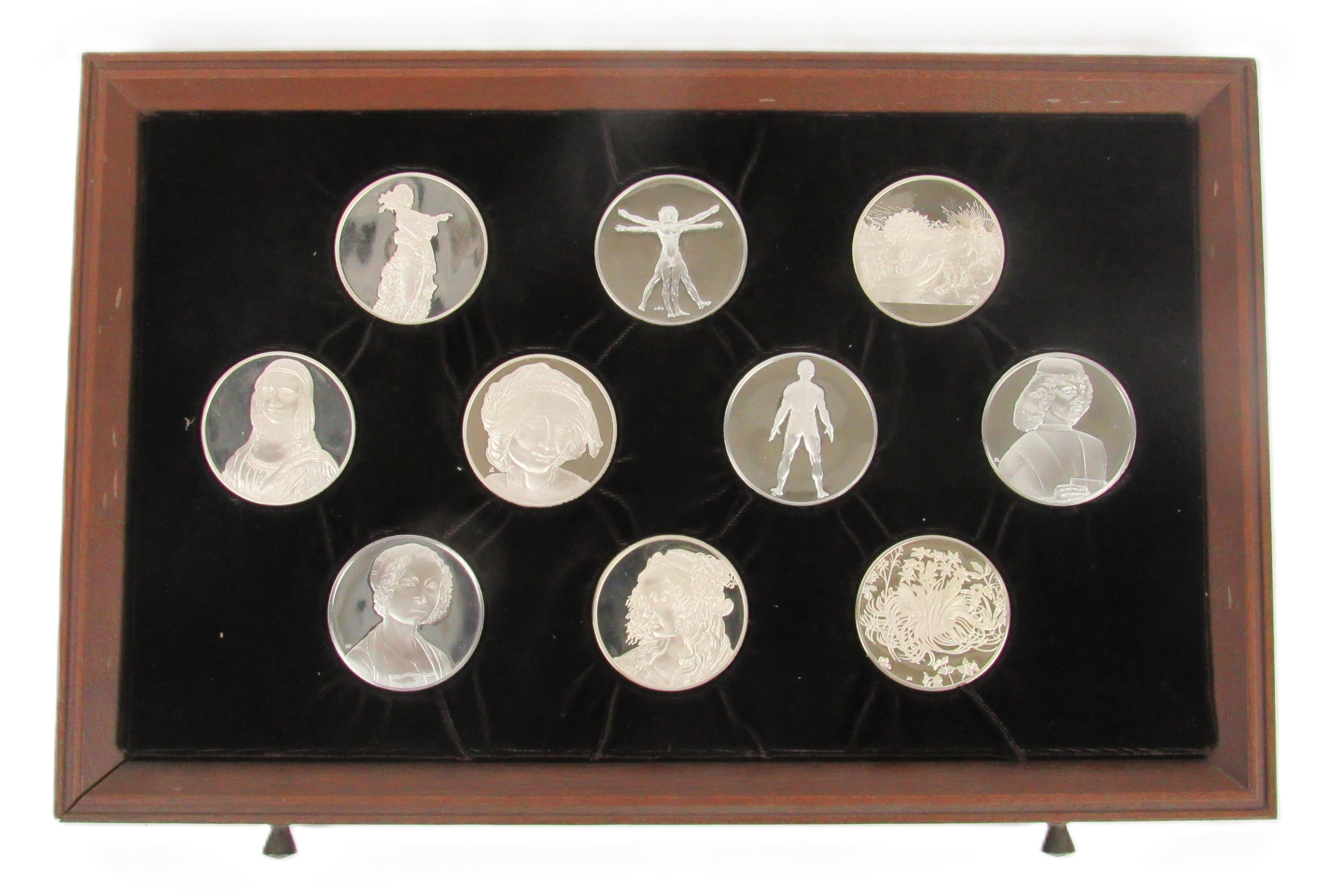 [Franklin Mint] [The Genius of Leonardo da Vinci] A collection of 50 Sterling silver Coins, in a - Bild 7 aus 10