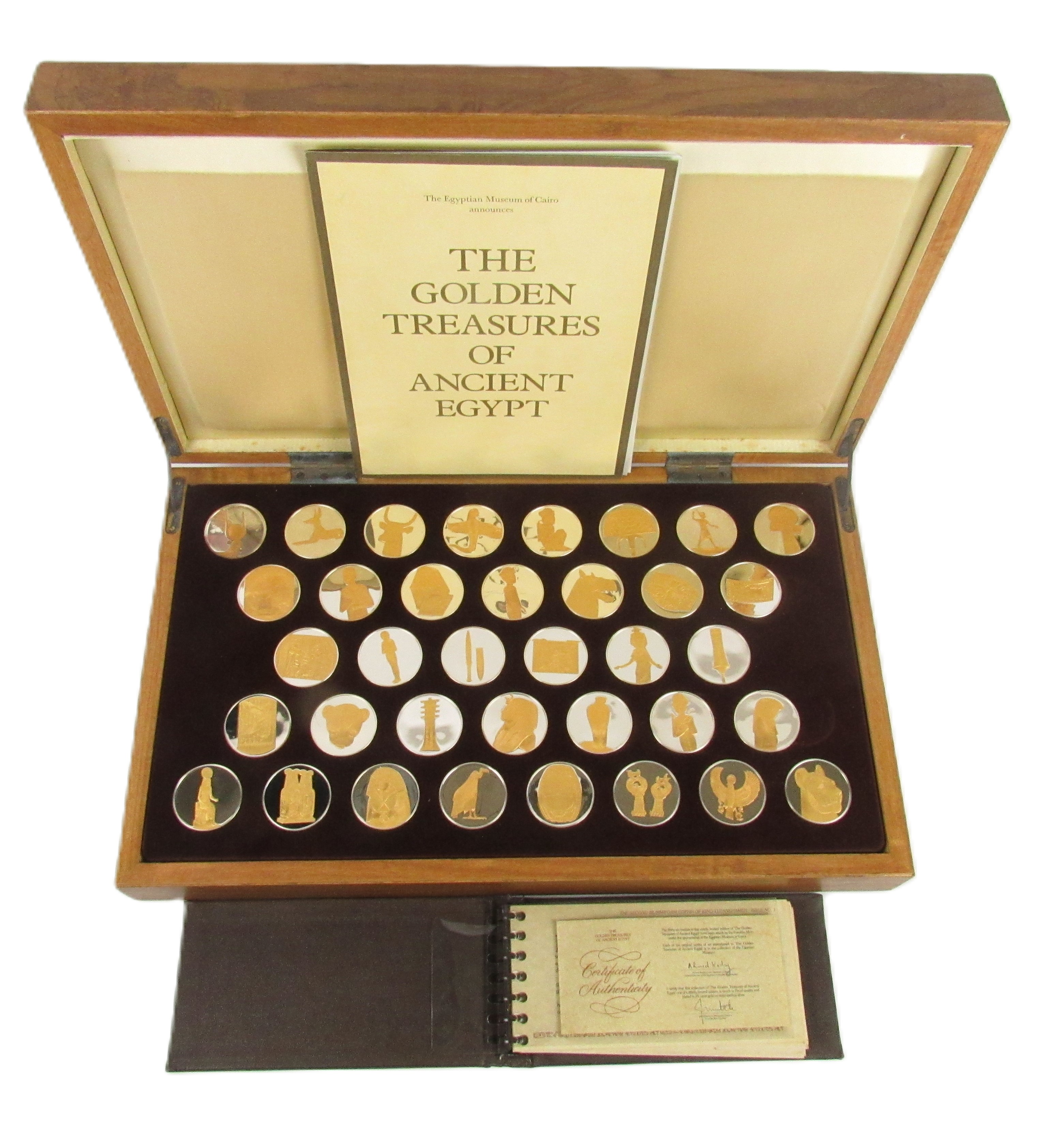 Coins: [Franklin Mint] The Golden Treasures of Ancient Egypt, a collection of 36 silver and gold - Image 2 of 2
