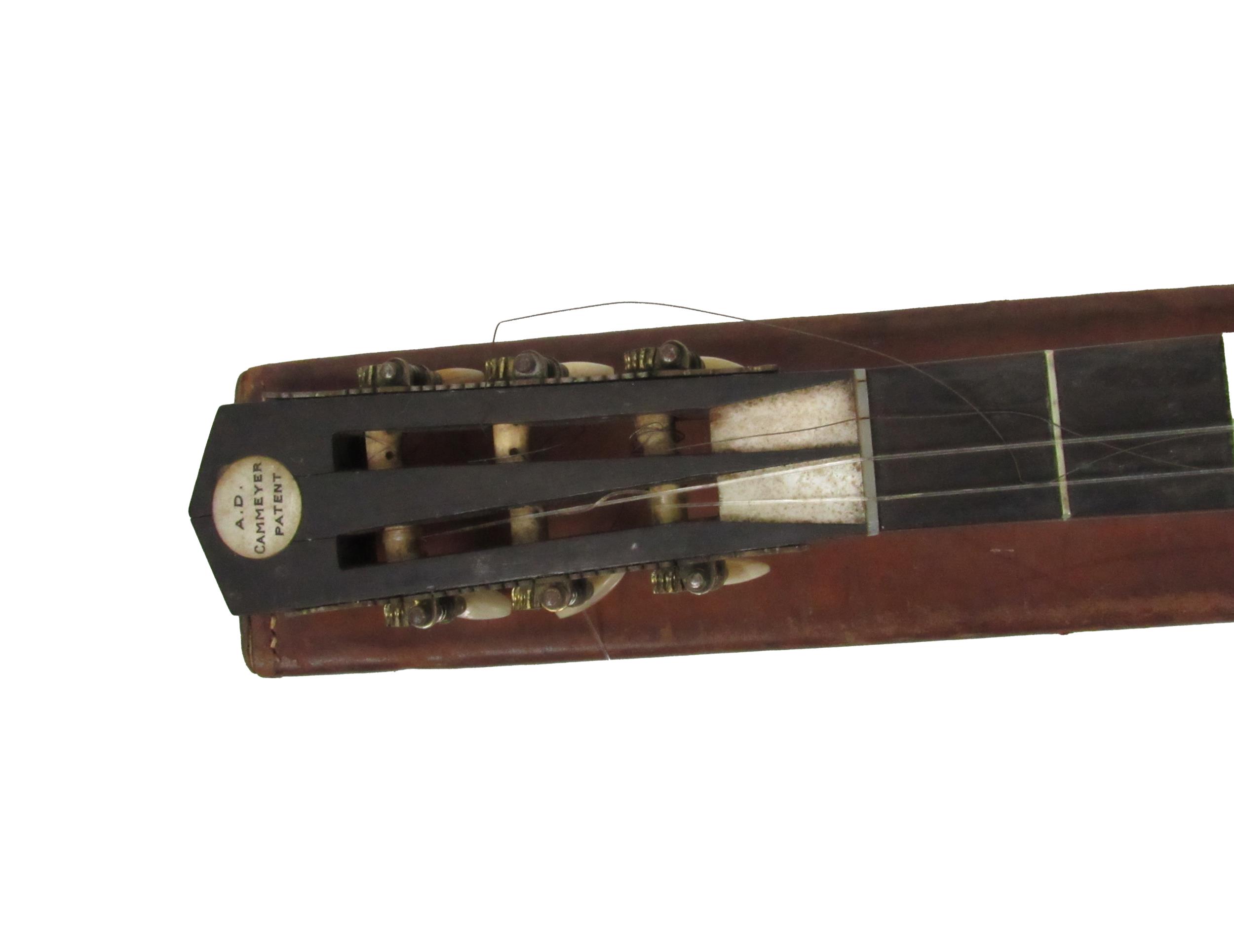 A late 19th Century Banjo, by A.D. Cammeyer (with label), inset mother-o-pearl turners, mahogany - Bild 2 aus 2