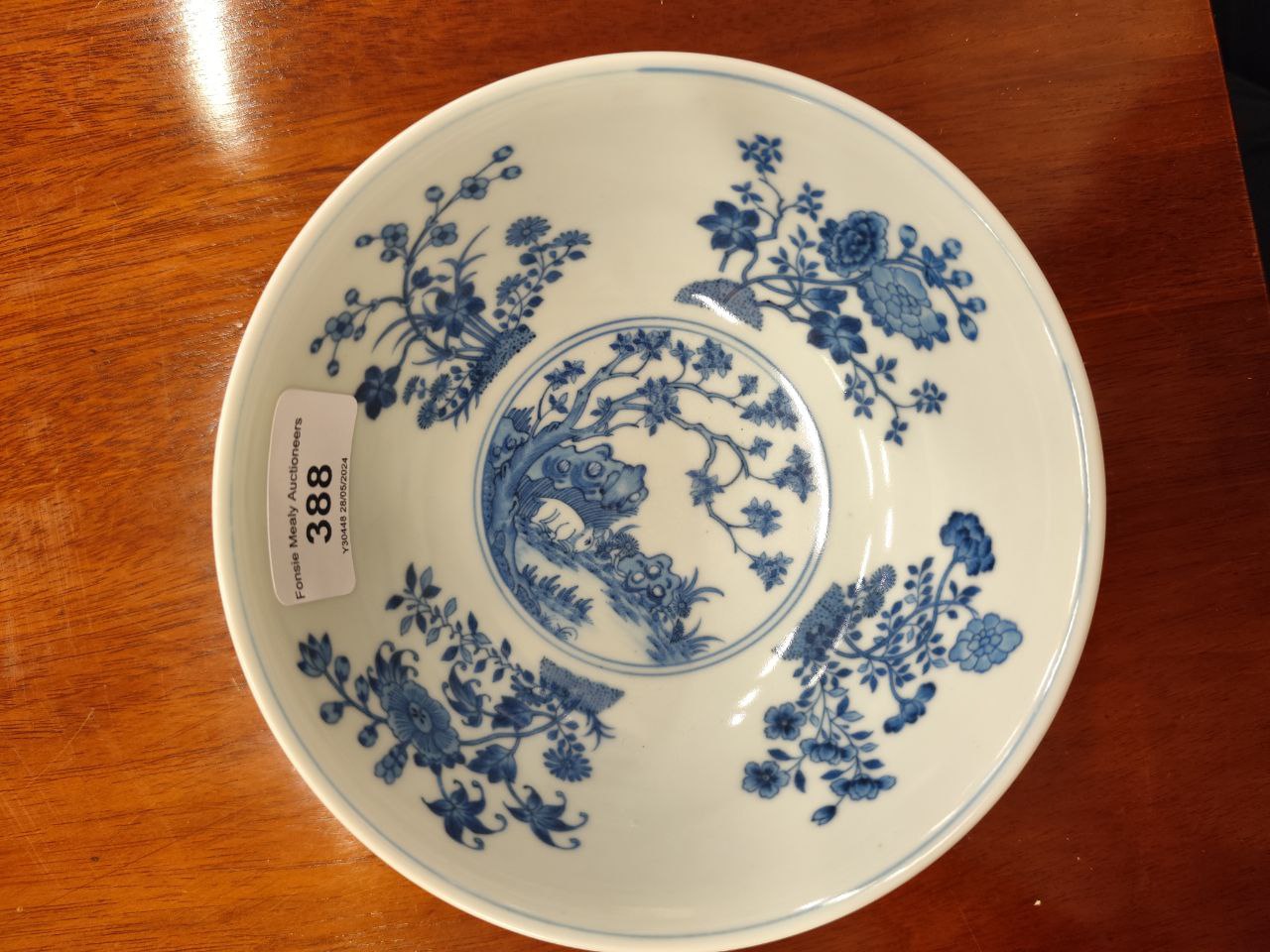 An attractive early Chinese blue and white 'Flower' Bowl, the interior decorated with central - Image 3 of 9