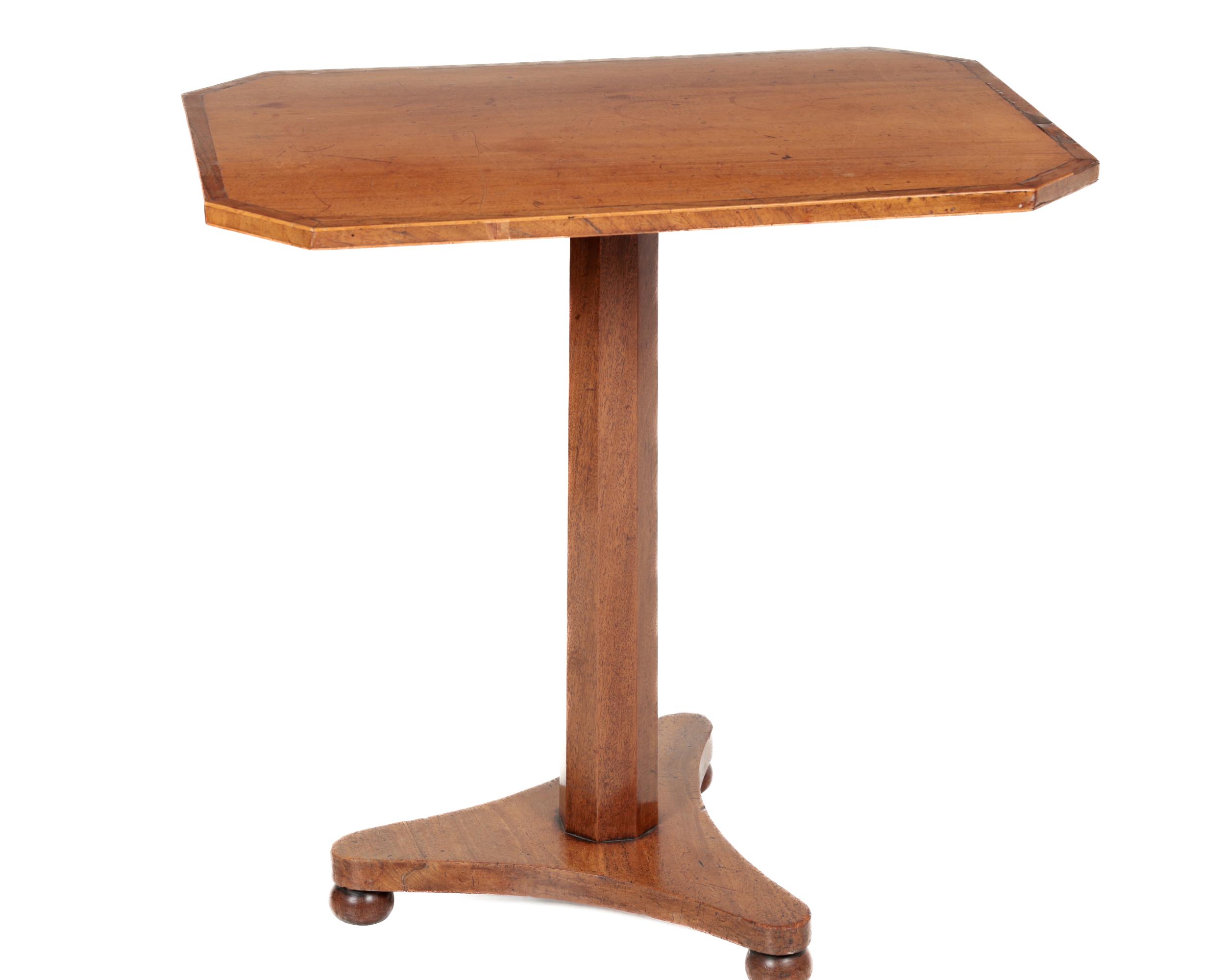 A fine quality George III period mahogany shaped flip top Occasional Table, with rosewood