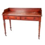 A Victorian Irish mahogany Dressing Table, by Strahan & Co. (Dublin), stamped and numbered '