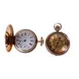 An American 14ct gold cased and engraved small Pocket Watch, by American Waltham Watch Co., with