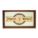 A large and important original Advertisement or branded Mirror, for 'Powers Whiskey - John's Lane