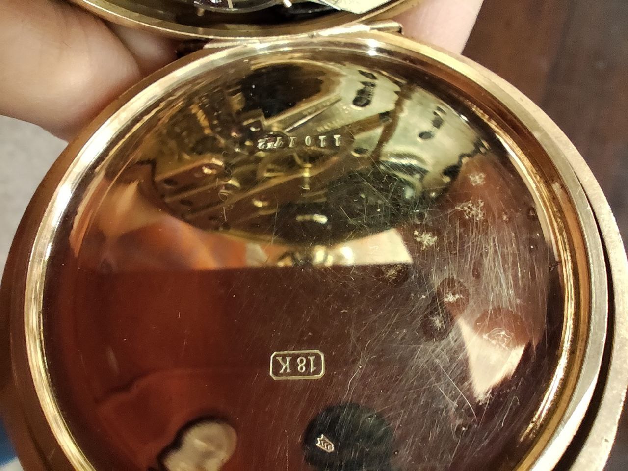Australian Interest: An 18ct gold cased and chased circular Gentleman's Pocket Watch, the main - Image 11 of 13