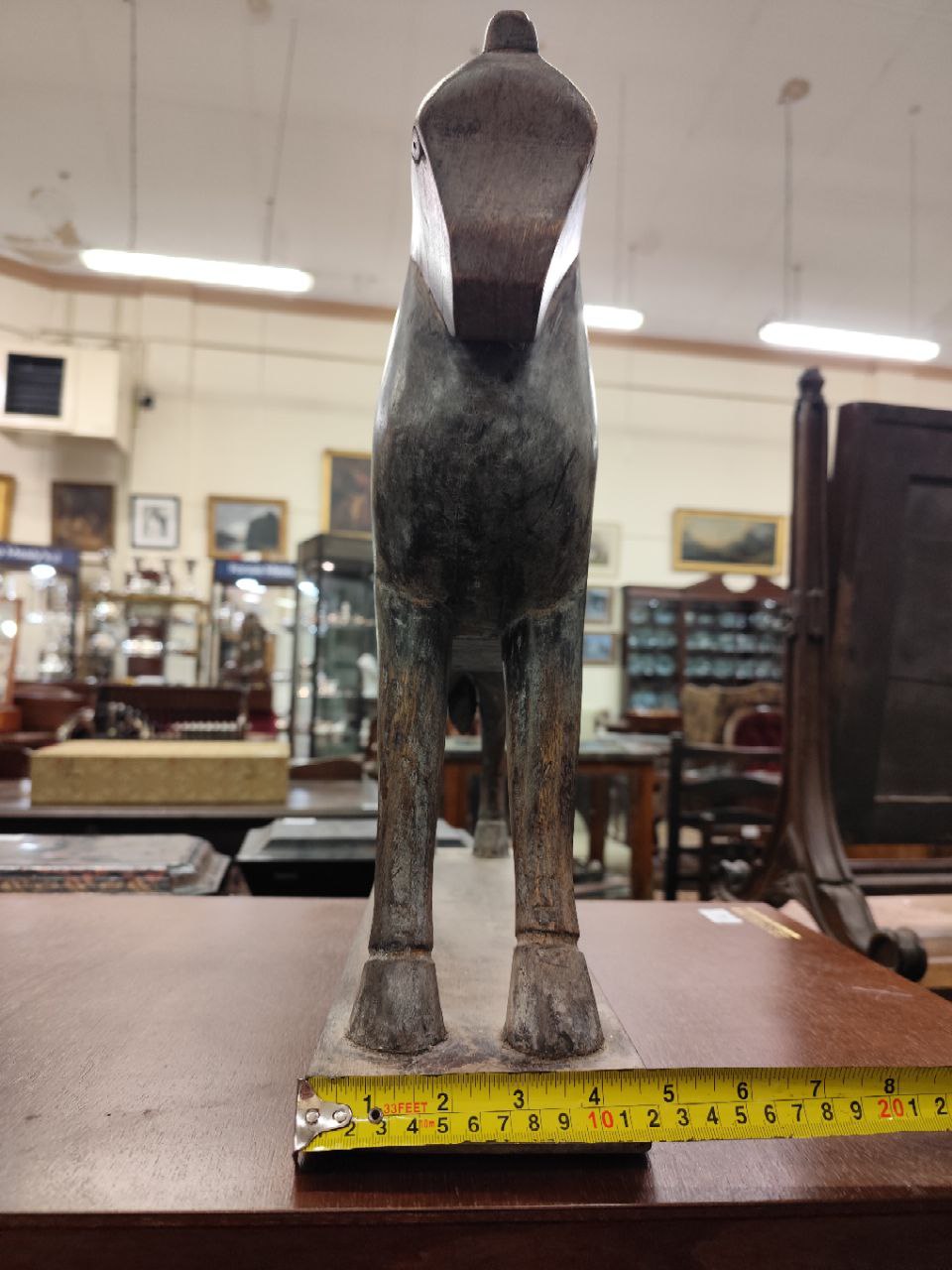An unusual carved late 19th Century hardwood Model  of a Horse, after the antique. (1) Provenance: - Image 4 of 4