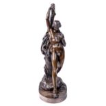 John Henry Foley, Irish (1818-1874) "A Youth at a Stream" bronze, approx. 55cms (21 1/2") high,