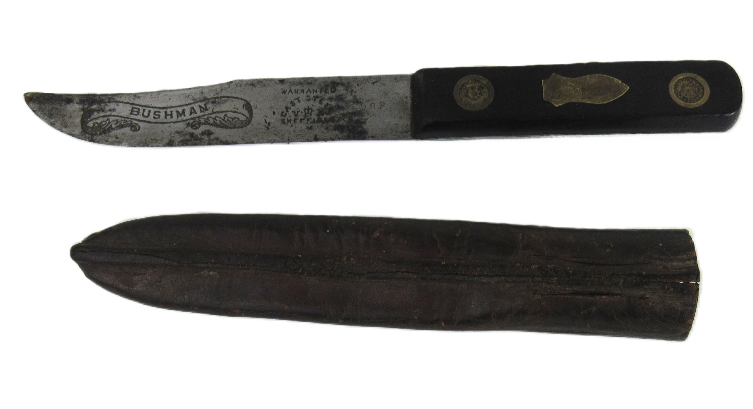 Militaria: A Victorian 'Bushman' Hunting or Fighting Knife, marked warranted cast steel, - Bild 2 aus 2