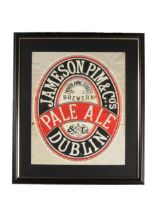 Advertisement:  An original painted Lithograph Advert, for 'Jameson - Pim & Co.'s' North Anne Street