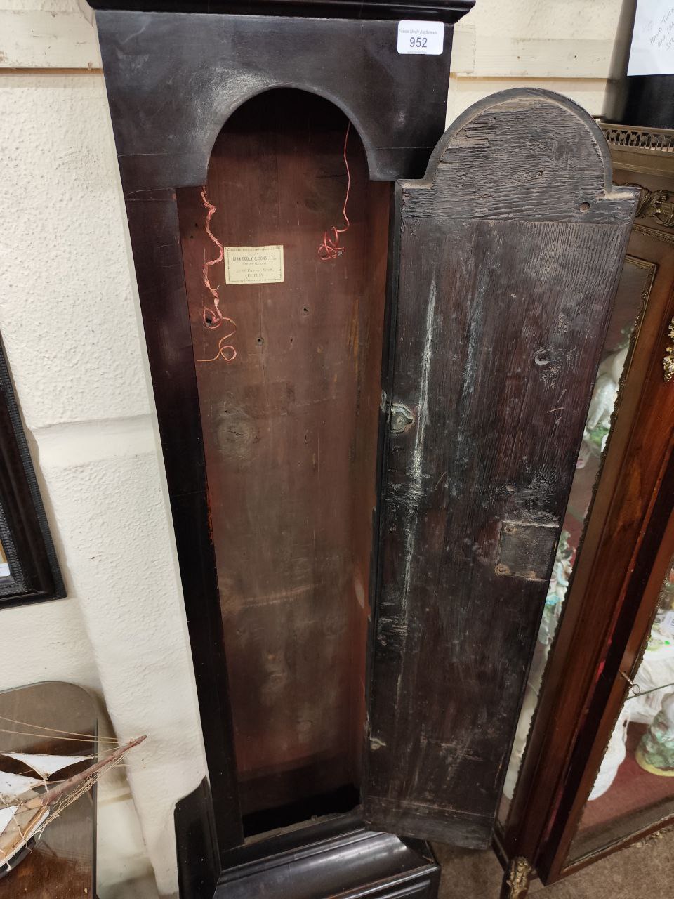 An important early 18th Century Irish mahogany cased Grandfather Clock, of narrow proportions, the - Image 4 of 13