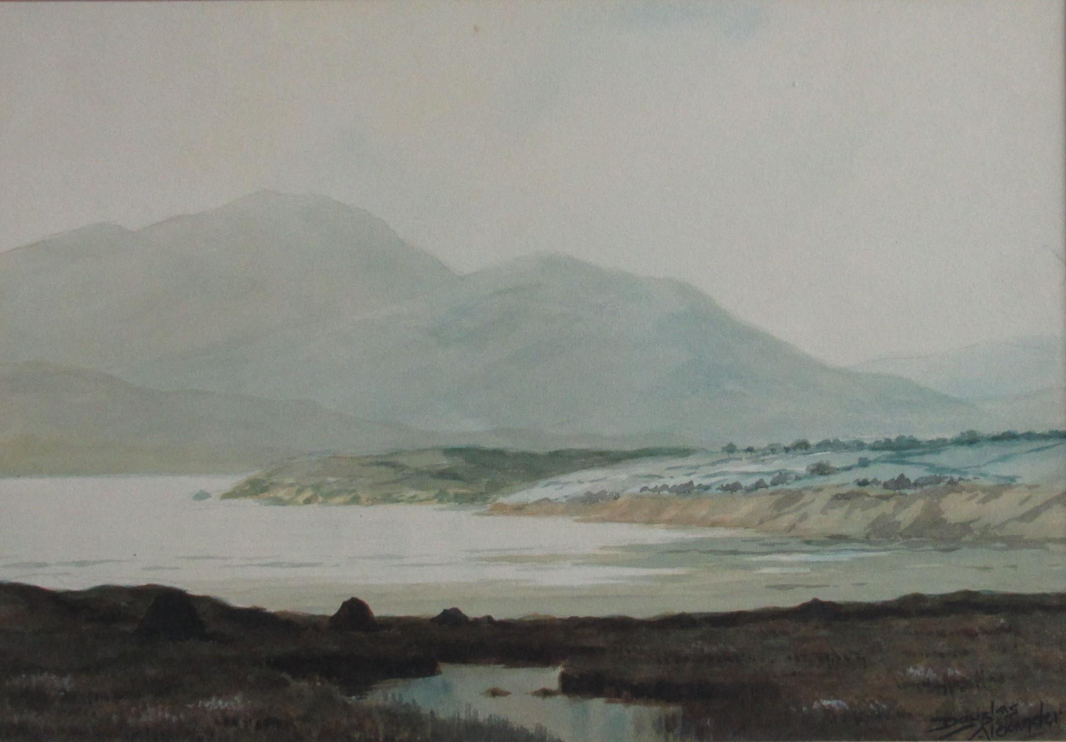 Douglas Alexander, RHA (1871-1945) "Bogstream near Leenane, Connemara," and its companion "Among the
