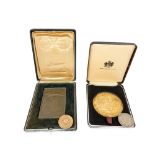 A rare Royal Academy of the Arts silver gilt Medal, with Birmingham mark to Arnold Machin, the