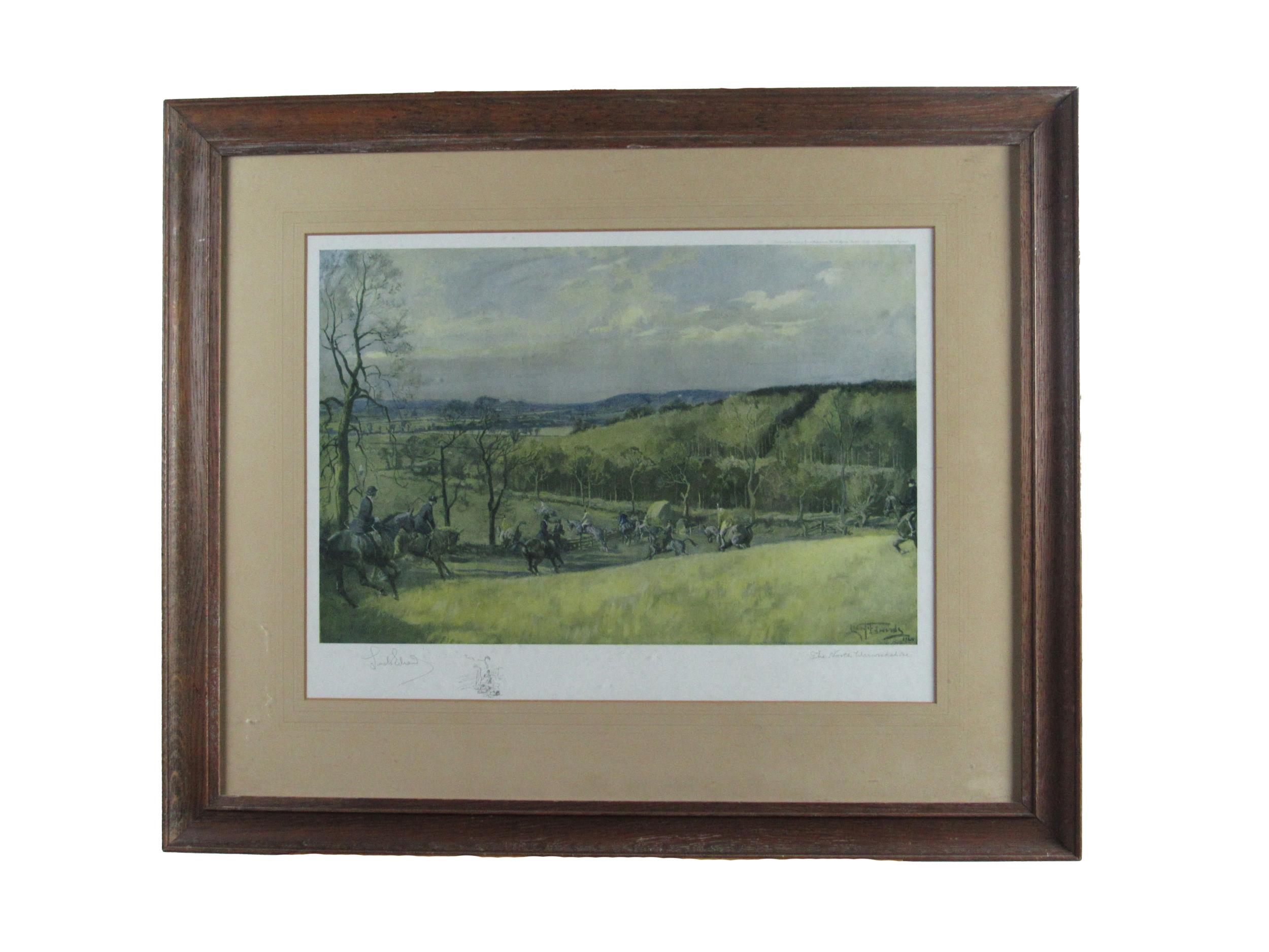 Lionel Edwards, British (1878-1966) "The North Warwickshire," coloured Print, signed, approx. - Image 2 of 2