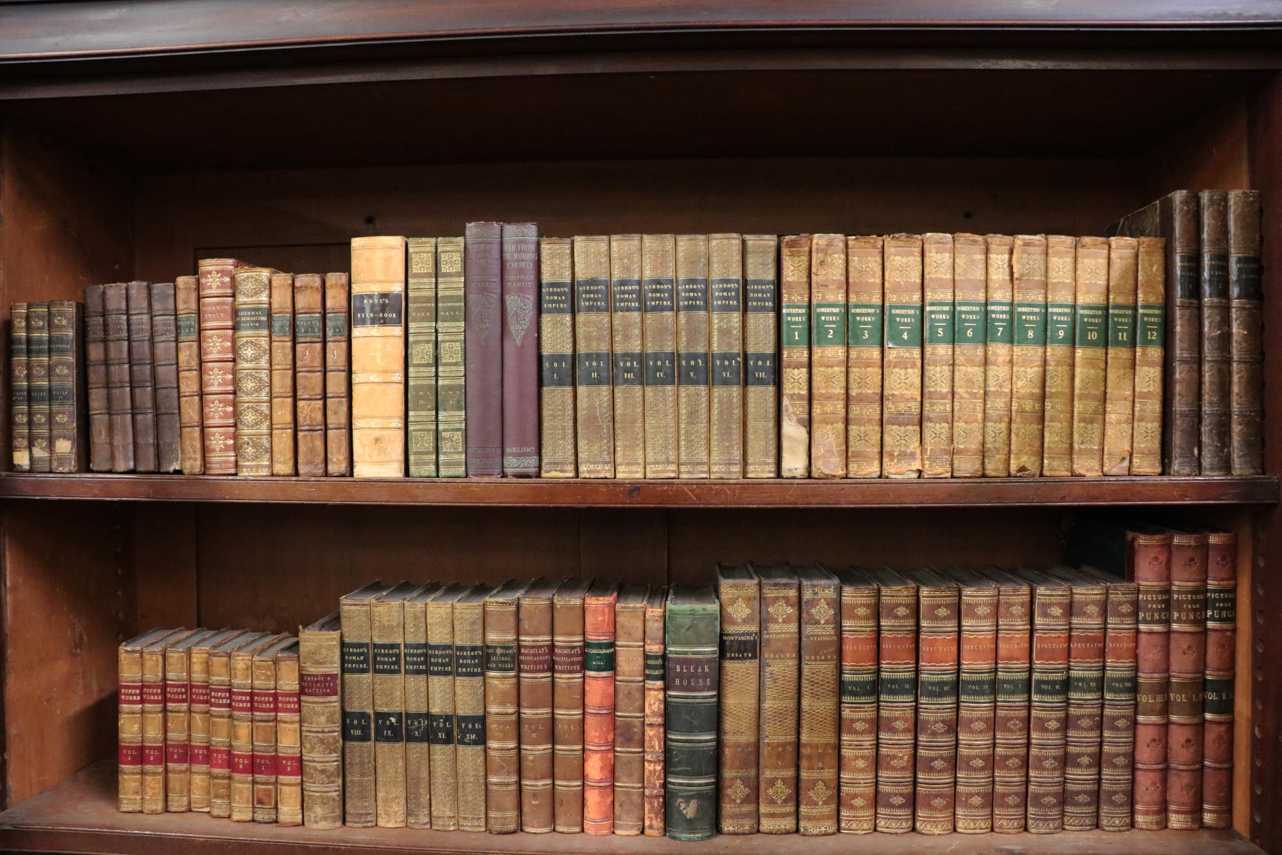 Fine Leather Bound Volumes Bindings: Large collection of fine leather bound sets of bindings, &