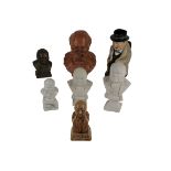 [Churchill (Winston)] a collection of 7 varied Portrait Bust Figures, head and shoulders of Sir