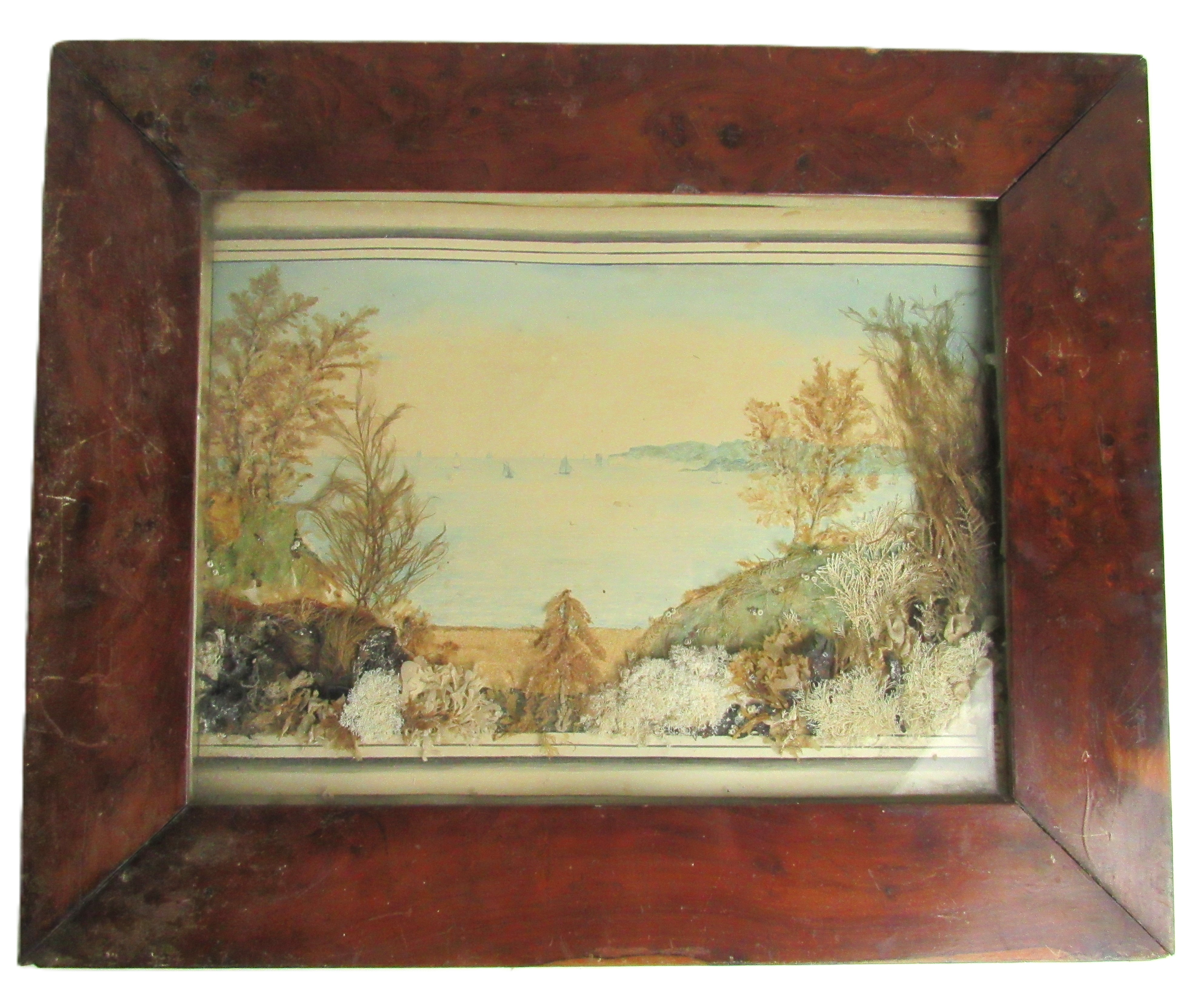 A rare early 19th Century attractive floral Diorama, by Emma Sophia M. Phillips, 1843, with - Image 2 of 4