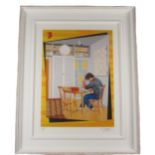 Robert Ballagh, Irish (b. 1943) "Inside No. 3," coloured lithograph Print, Artists Proof, signed,