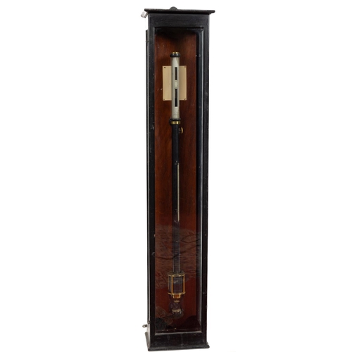 An important early 20th Century Irish ebonised cased black enamelled brass precision Stick