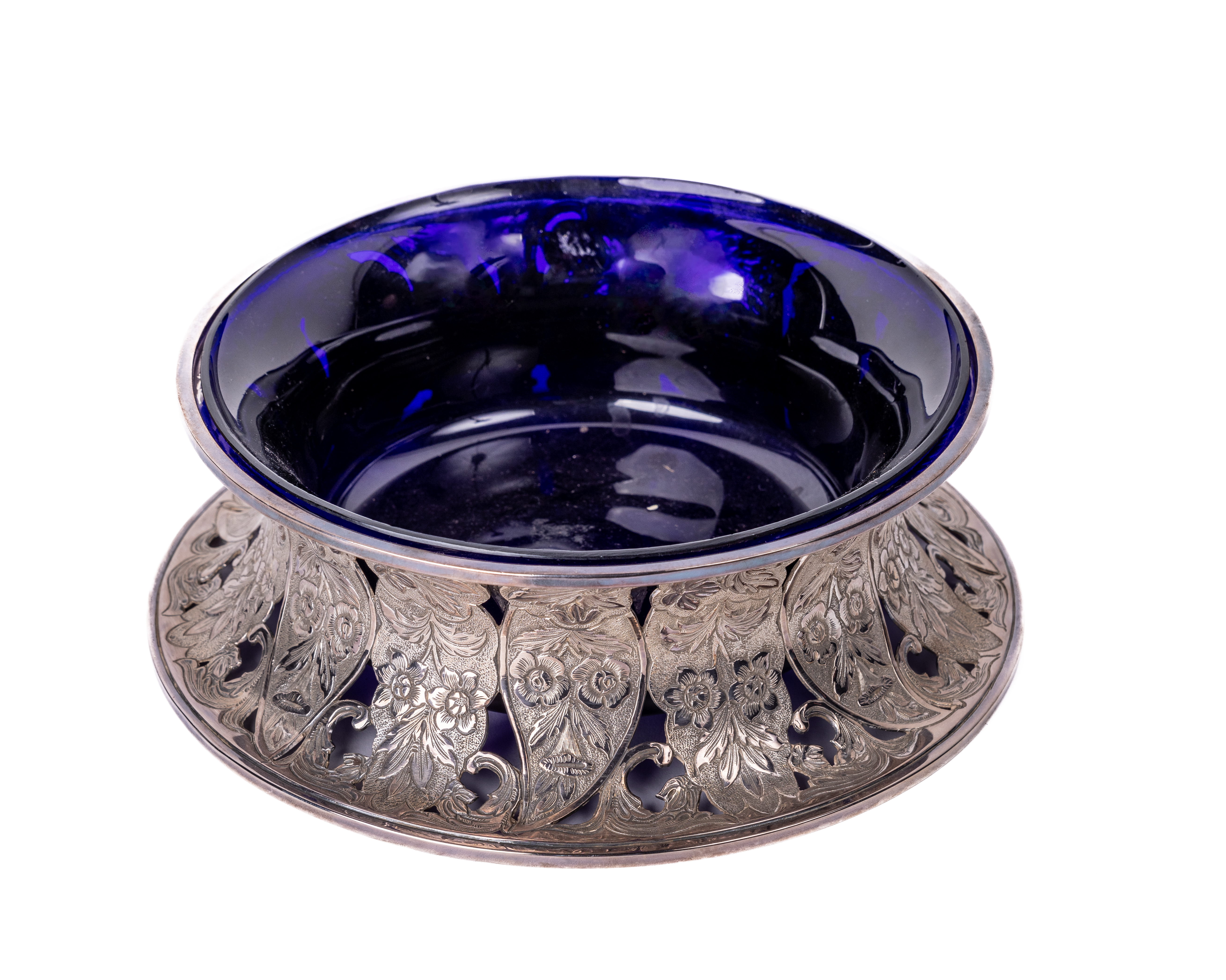 A Georgian style Irish pierced and decorated silver Dish Ring, by Royal Irish, 1973, of floral