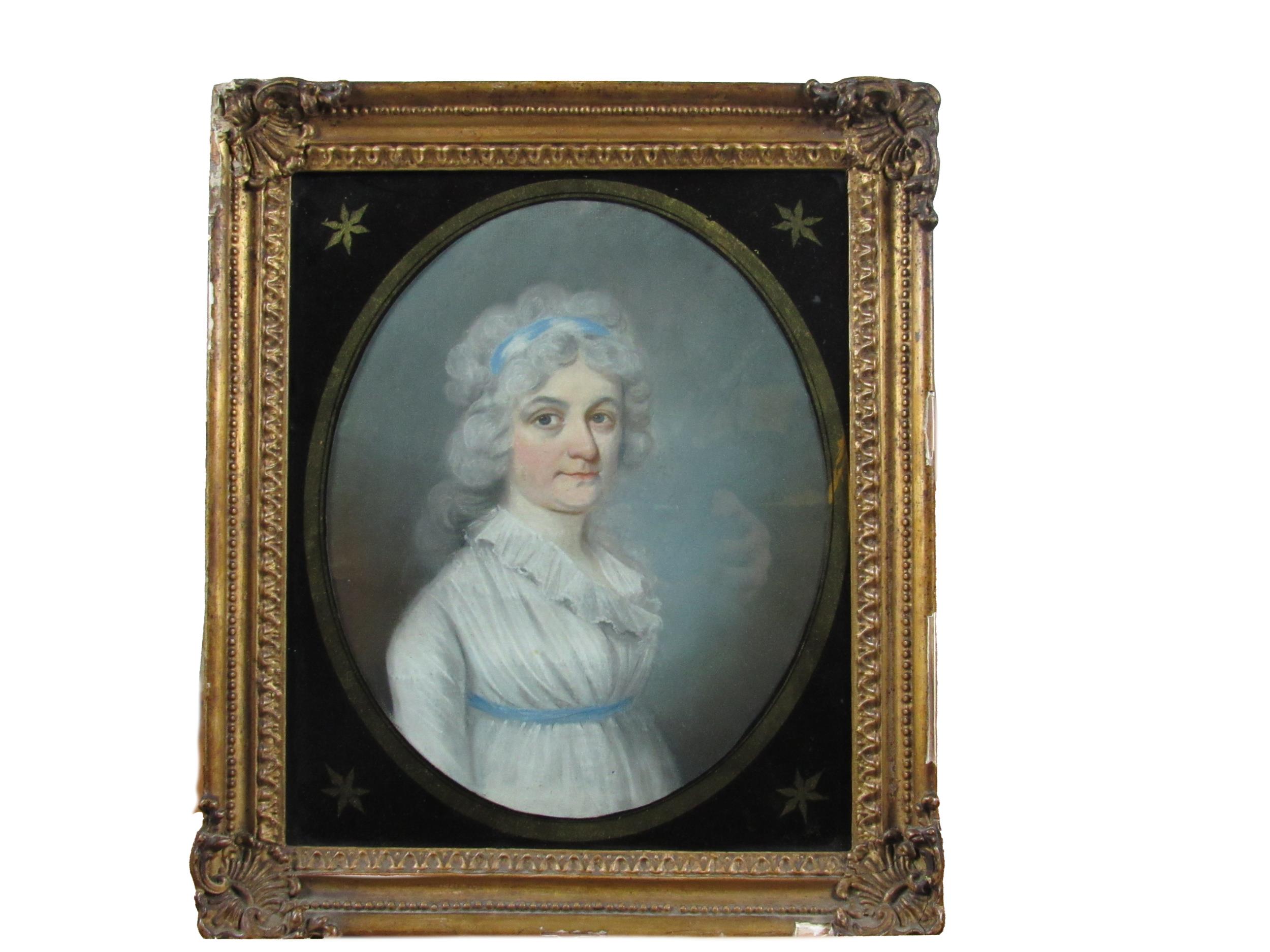 Hugh Douglas Hamilton, RHA (1740-1808) "Jane Vipont Gerrard," (Liscarton, Co. Meath), oval,
