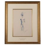J.P. Donleavy, Irish (1926-2017) "Exquisitely Thin, but all There," watercolour, approx. 34cms x