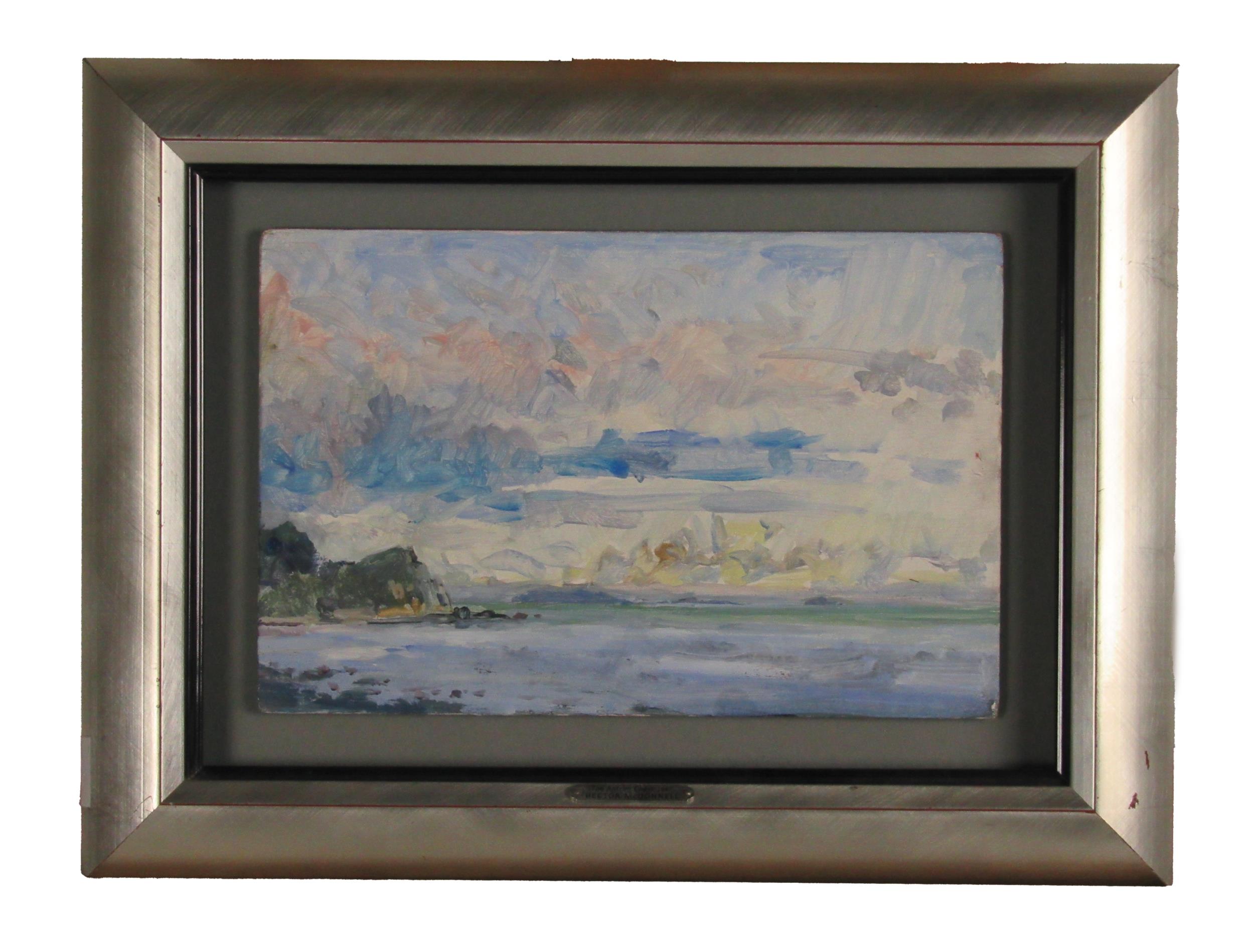 Hector McDonnell, Irish (b. 1947) "The Antrim Coastline, 1997," O.O.B., approx. 18cms x 28cms (7"