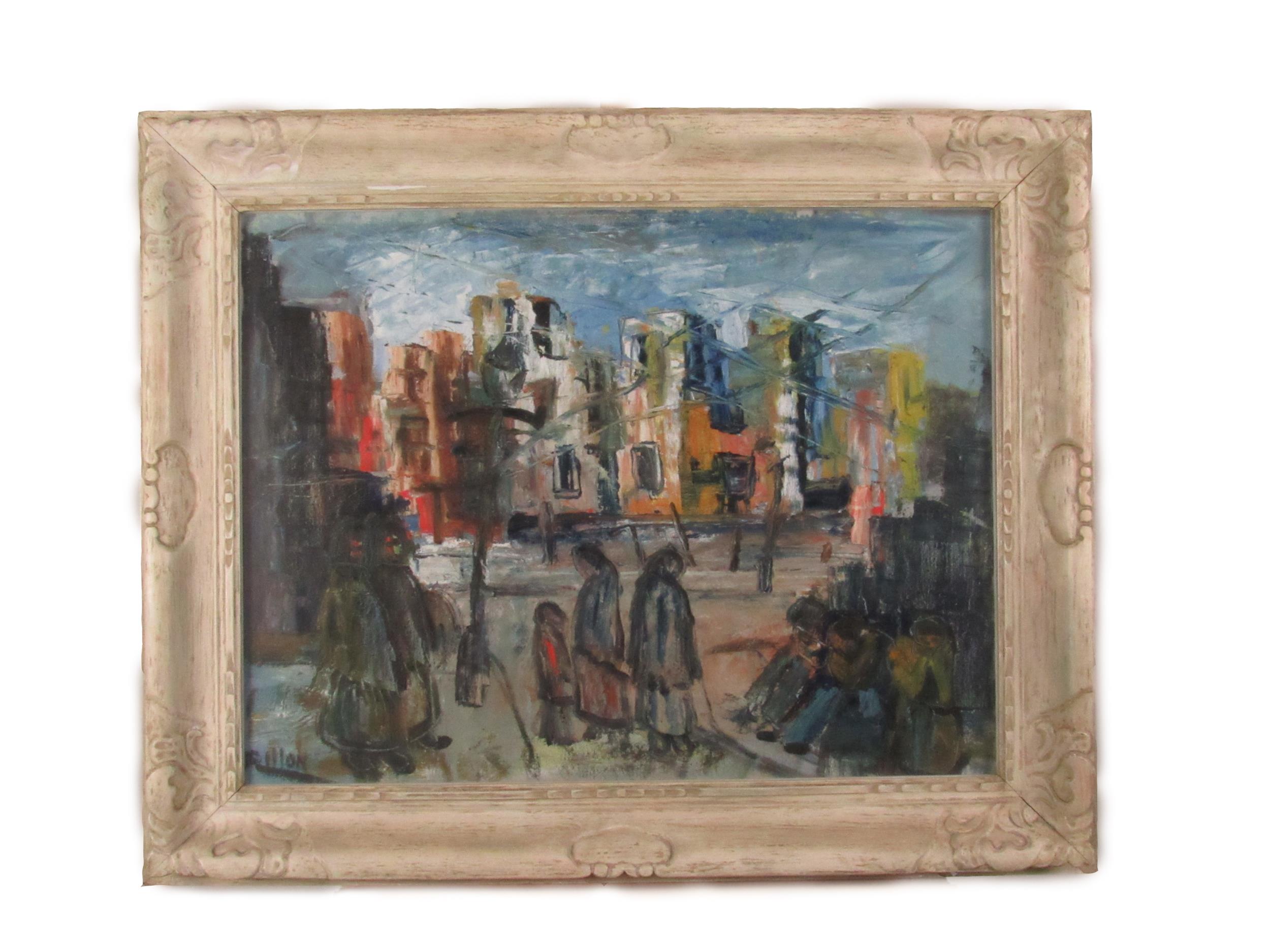 Gerard Dillon (1916-1971) "Belfast after the Blitz, c. 1941-42," O.O.B., approx.  48cms x 62cms (19"