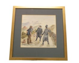 In the Manner of Erskine Nichol (1825-1904) A set of four caricature Drawings, of Village Scenes