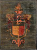 19th Century English School Heraldry: A painted Crest with the motto 'Veritas Vincent, with
