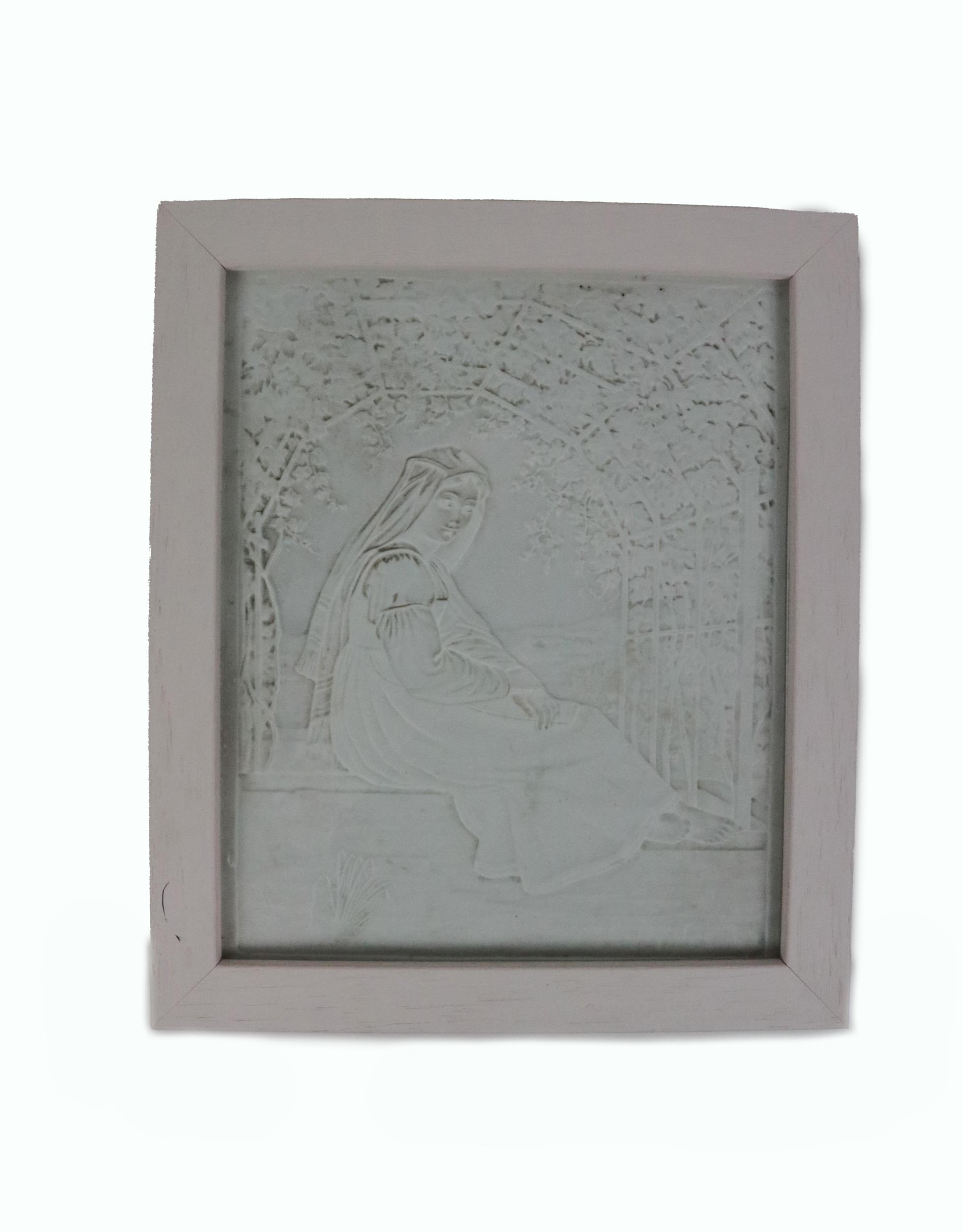 A set of 5 attractive 19th Century varied creamware translucent Panels, each after various Artists - Image 5 of 6