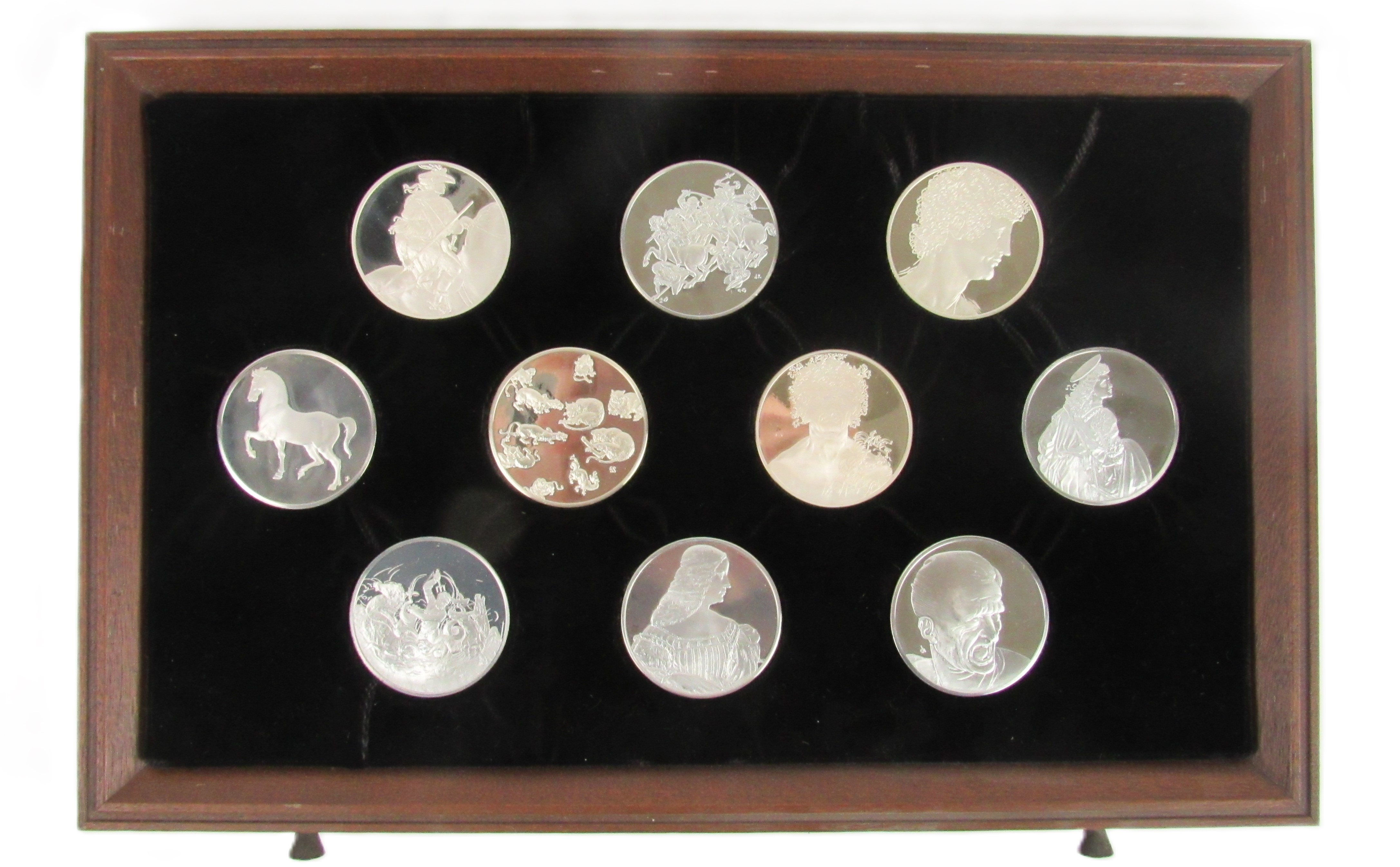 [Franklin Mint] [The Genius of Leonardo da Vinci] A collection of 50 Sterling silver Coins, in a - Bild 5 aus 10