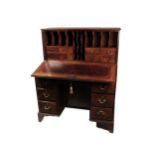 A rare and important Irish Georgian mahogany Estate Desk, in the manner of Chippendale, the