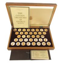 Coins: [Franklin Mint] The Golden Treasures of Ancient Egypt, a collection of 36 silver and gold