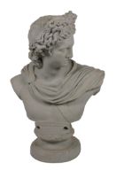 After the Antique "Apollo,"  resin head and shoulders Bust, by the sculpture studio, approx.