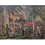 Harry Kernoff (1900-1974)  "Bandstand, The Hollow, Phoenix Park, 1926" O.O.B., approx. 30cms x 40cms