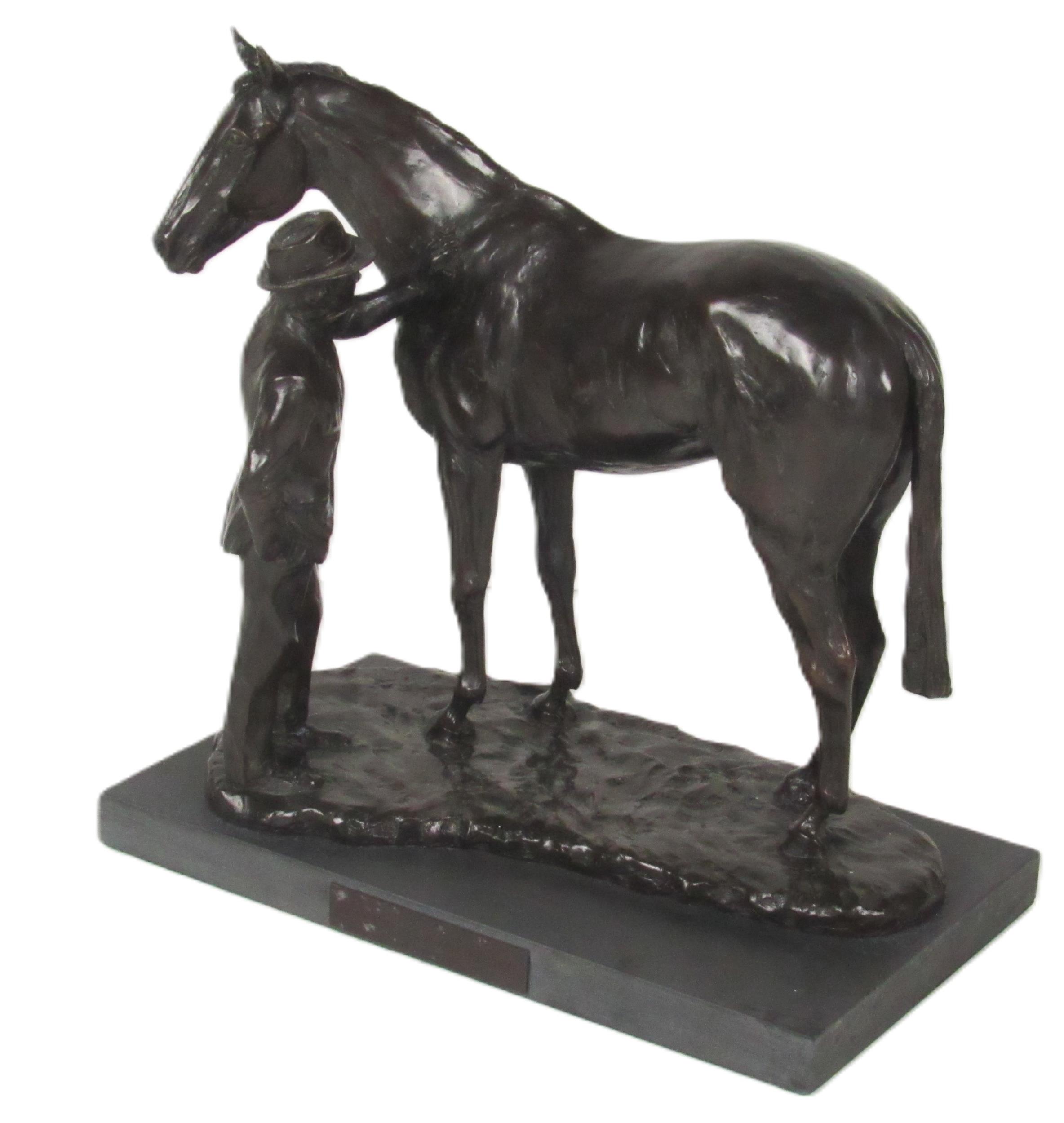 Emma McDermott, Irish - Contemporary "Vincent O'Brien and Nijinsky," bronze, approx. 36cms high x - Image 2 of 4