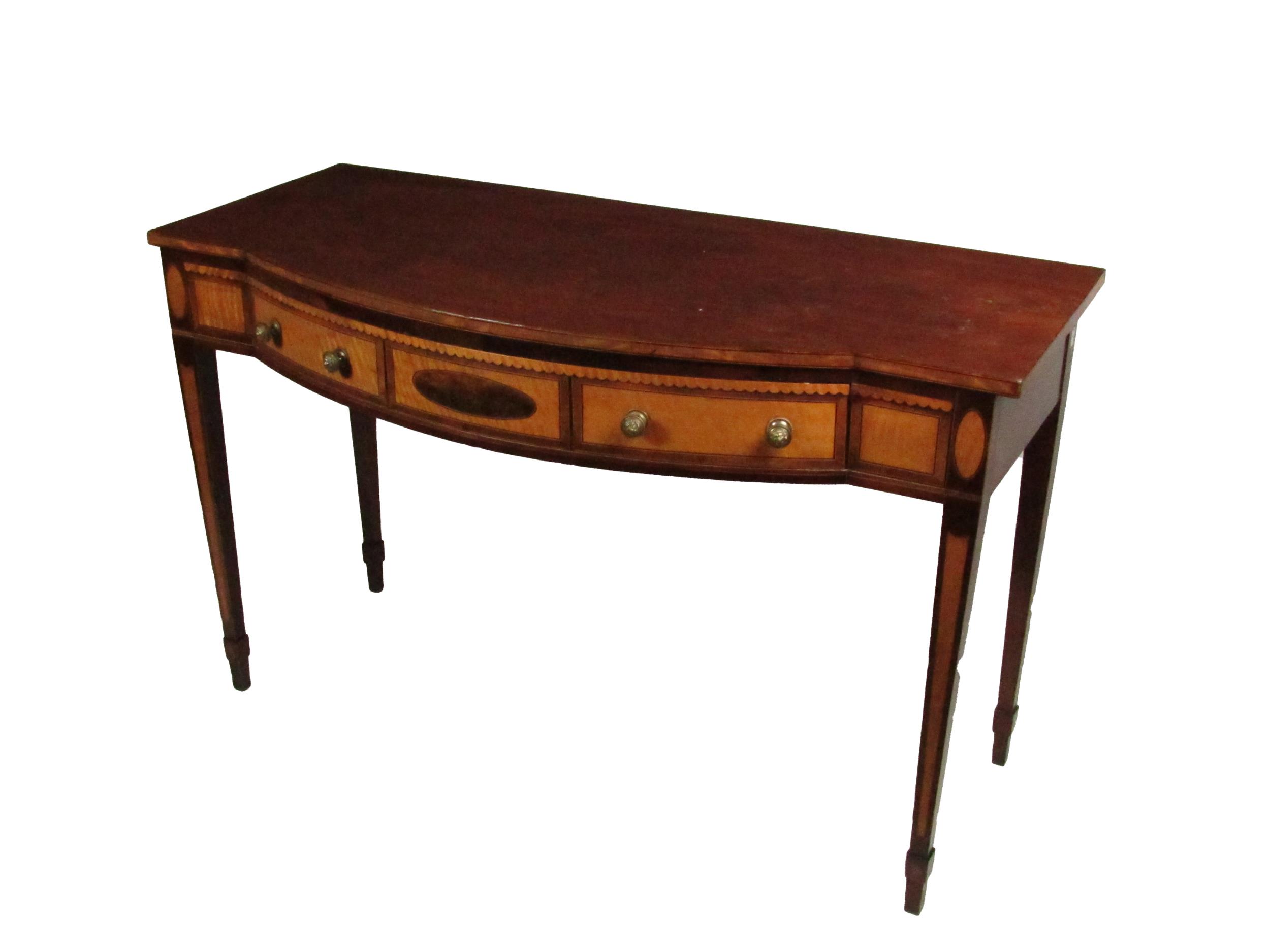 A fine quality Georgian period mahogany bow fronted Sideboard, of small proportions, the top with