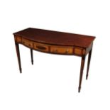 A fine quality Georgian period mahogany bow fronted Sideboard, of small proportions, the top with