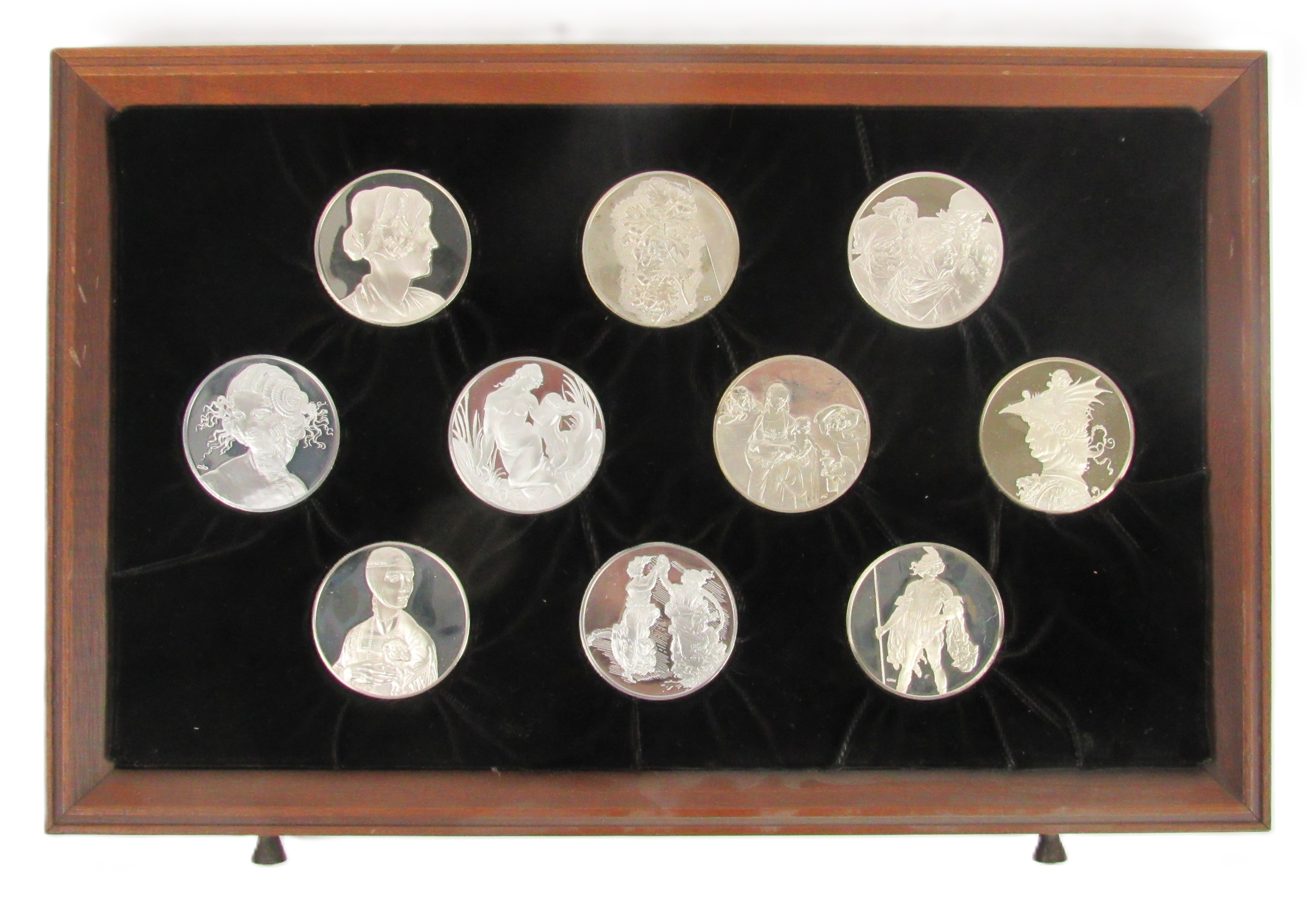 [Franklin Mint] [The Genius of Leonardo da Vinci] A collection of 50 Sterling silver Coins, in a - Bild 8 aus 10