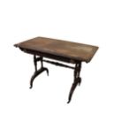 A Victorian rosewood Side Table, the moulded top over a frieze with single drawer on front with H