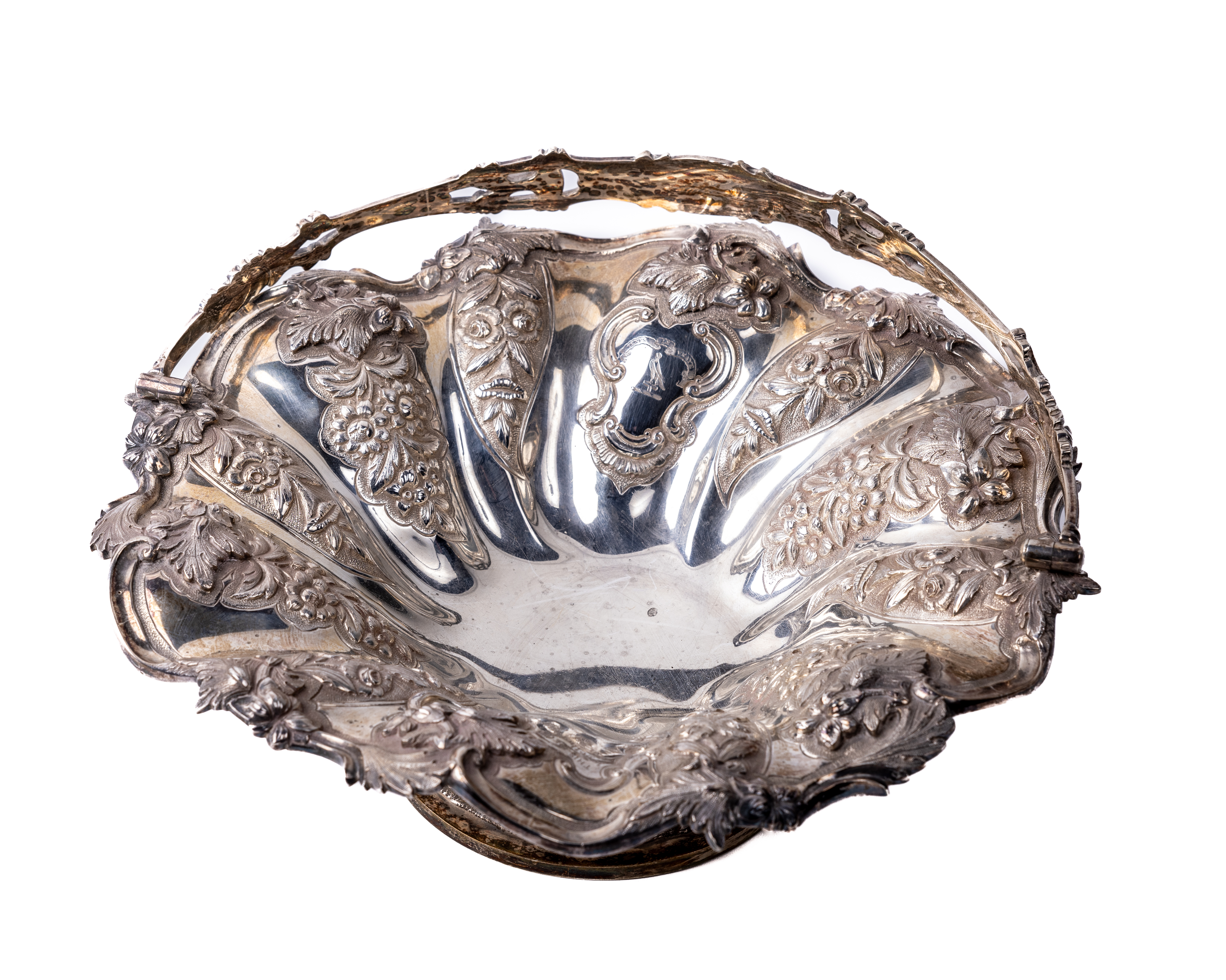 A Gift from the People of  Limerick An important Irish Victorian silver Fruit Basket, the ornate