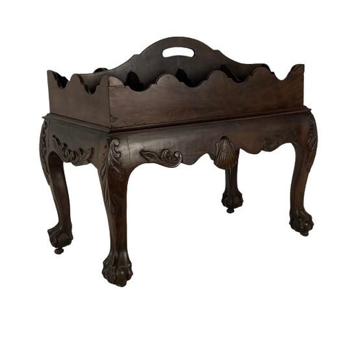 The Eden Vale Bottle Carrier An important Irish Provincial mahogany Bottle Carrier on stand,